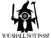 minion shall not pass die cut decal