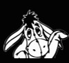 Eeyore Waving Decal Stcker