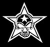 star with badass skull sticker