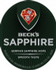 Becks Sapphire Lable Decal