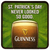 Guinness St Patricks Day Coaster Decal