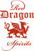Red DRAGON Rectangular Decal