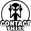 Alien Contact This UFO Sticker Decal