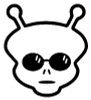 Alien Head Sticker NEW