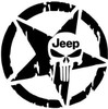 JEEP STAR punisher Distressed DIE CUT Decal