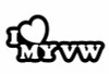 I Heart My VW funny color auto sticker