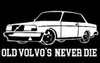 volvo old volvos never die die cut auto decal