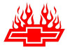 Chevy with Flames 55