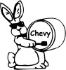 Enegizer Bunny Sticker Chevy