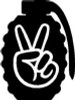 Peace Gernade 2 Diecut Decal