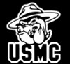 USMC Dog Deicut Decal Sticker