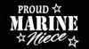 PROUD Military Stickers MARINE NIECE