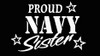 PROUD Military Stickers NAVY SISTER