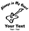 Guitar Player Always in My Heart Decals
