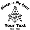 Masonic Always in My Heart Decals