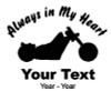 Motorcycle Always in My Heart Decals