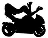 HOT N NASTY Biker Girl Diecut Decal 2