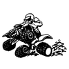 Quad 4x4 vinyl decal 877