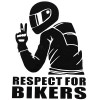 RESPECT FOR BIKERS DECAL