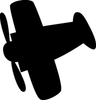 airplane silhouette sticker 3