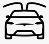 tesla model x die cut decal