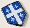 Canada Quebec Flag Chrome Emblem Car Decal Fleur De Lis