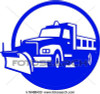 snow plow truck circle DIE CUT AUTO DECAL