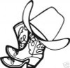 Cowboy Boots Hat Western Rider Decal