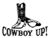Cowboy Up with Boots Decal