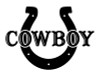 Cowboy with Horseshoe Decal
