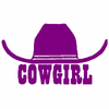 Cowgirl vinyl sticker 138
