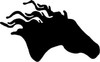 Horse Head 2 cowboy western decal - ChromeAutoDecals