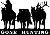 horses gone hunting cowboy western decal