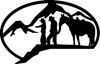 In The Mountains cowboy western decal 177