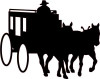 Stagecoach cowboy western decal 4