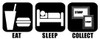 Eat Sleep Play COLLECT STAMPS Die cut Vinyl Decal