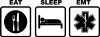 Eat Sleep Play EMT Die cut Vinyl Decal