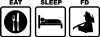 Eat Sleep Play FD Die cut Vinyl Decal