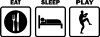 Eat Sleep PLAY FOOTBALL Die cut Vinyl Decal