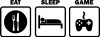 Eat Sleep Play GAME Die cut Vinyl Decal