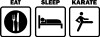 Eat Sleep Play KARATE Die cut Vinyl Decal