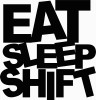 Eat Sleep Play SHIFT Die cut Vinyl Decal