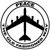 B52 Peace Sign The Old Fashioned Way Decal