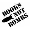 Books Not Bombs Gun Decal