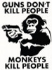 GUNS DONT KILL PEOPLE MONKEYS DO VINYL DECAL