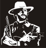 Clint Eastwood Gun Vinyl Die Cut Decal Sticker