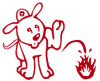 Firefighter Puppy Pee Decal