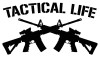 TACTICAL LIFE DIE CUT DECAL CROSS RIFLES