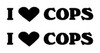 I Heart Cops Stickers PAIR