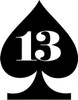 Lucky 13 spade Sticker Funny Vinyl Car Decal 3